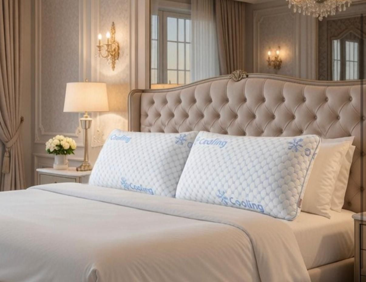 Pack of 2 Cooling Memory Foam Pillows