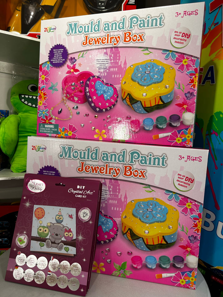 2pc Mould & Paint Jewellery Box Craft Bundle