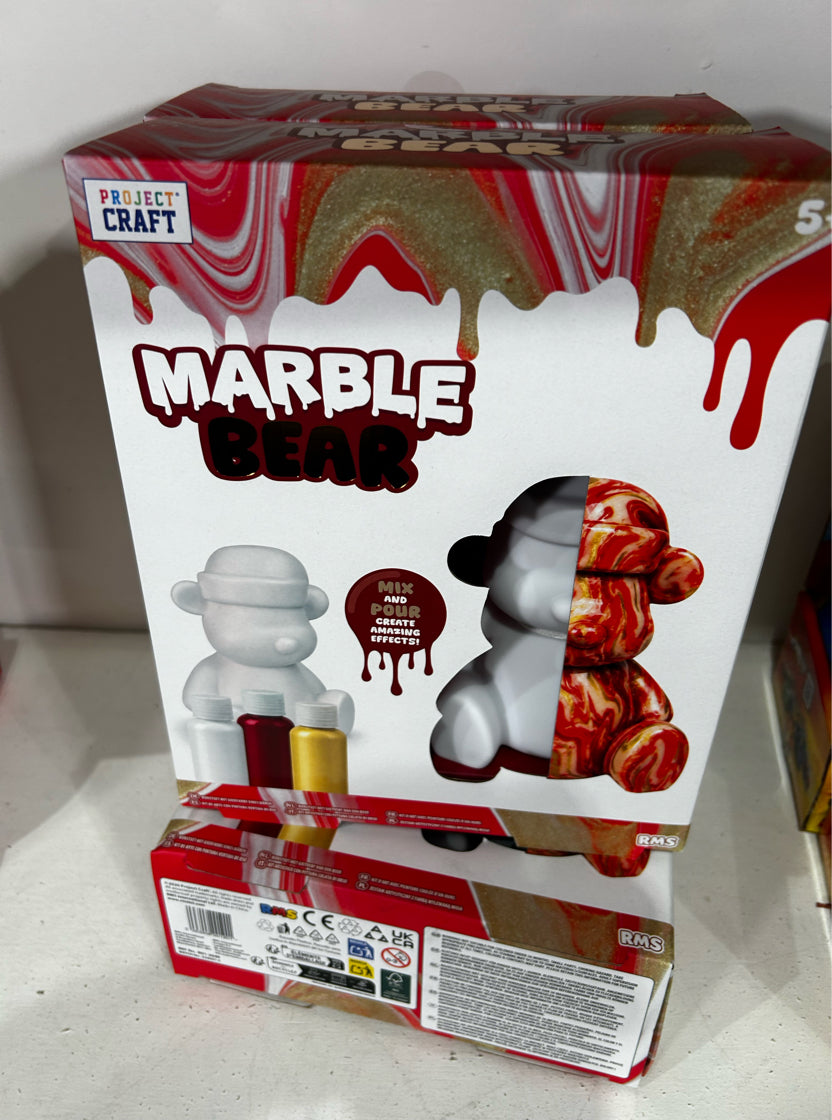 Marble Pouring Christmas Bear Art Pack