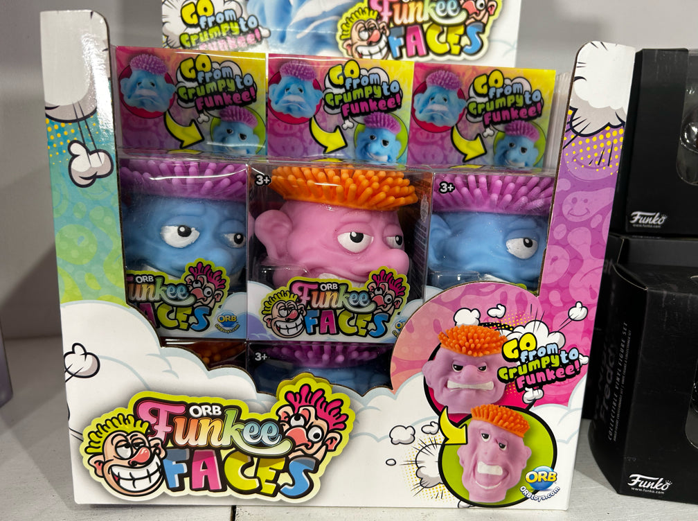 Set of 3 Asstd ORB Funkee Faces Squishy Toys