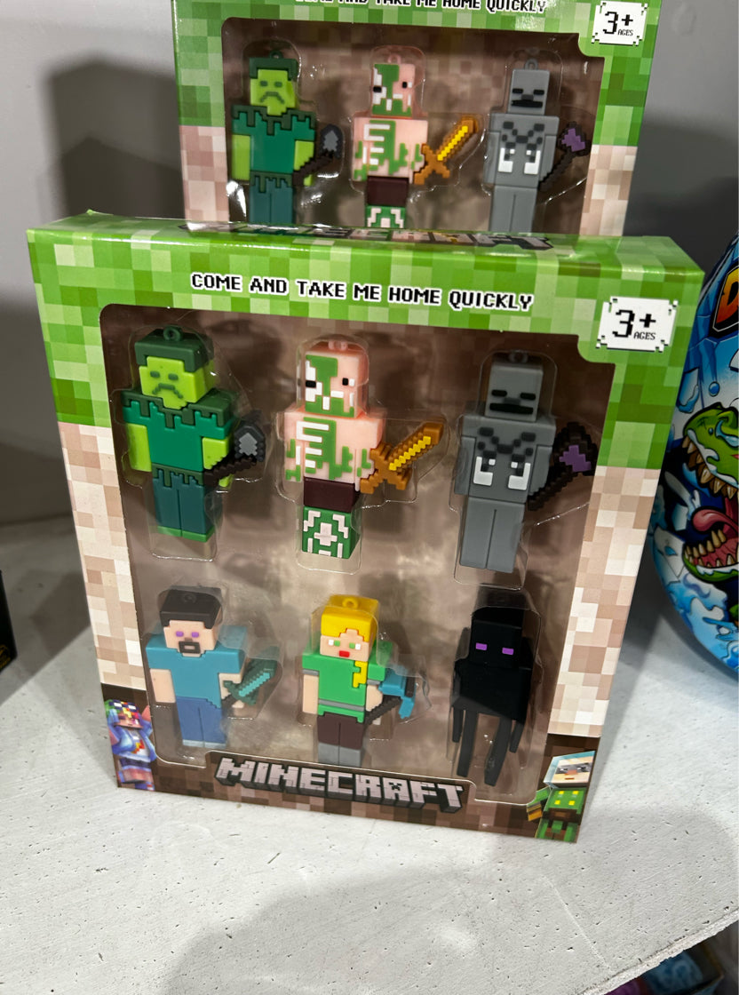 6pk Mini Minecraft Collectible Figures