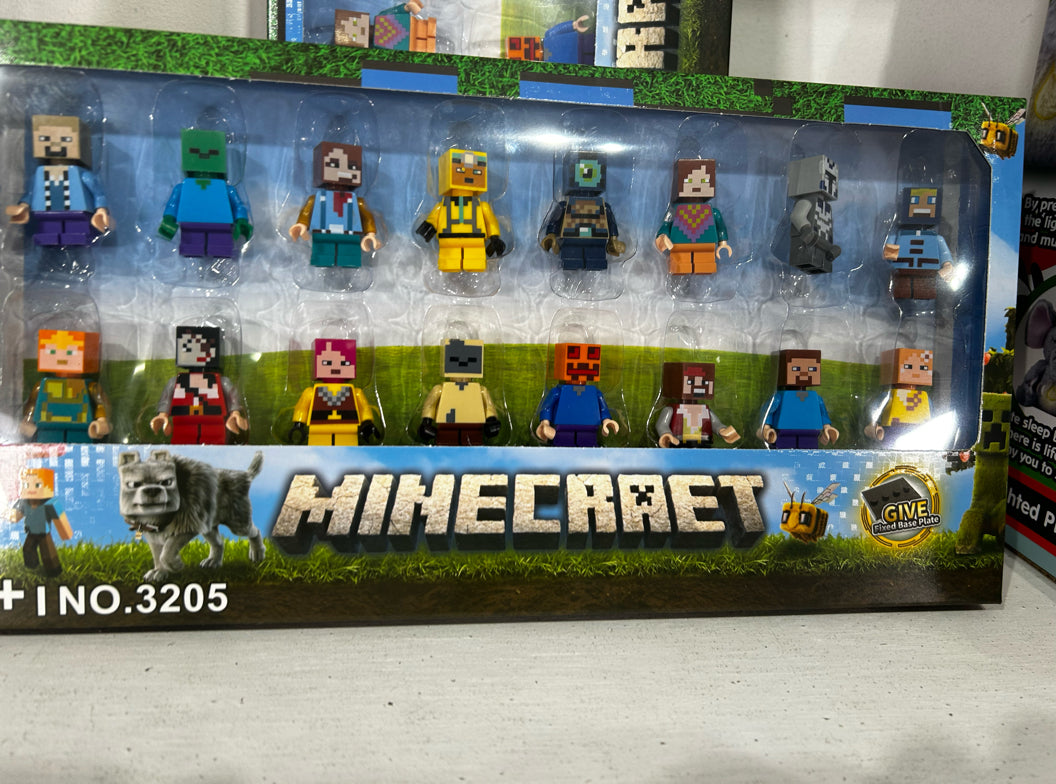 Pack of Minecraft Style Figures