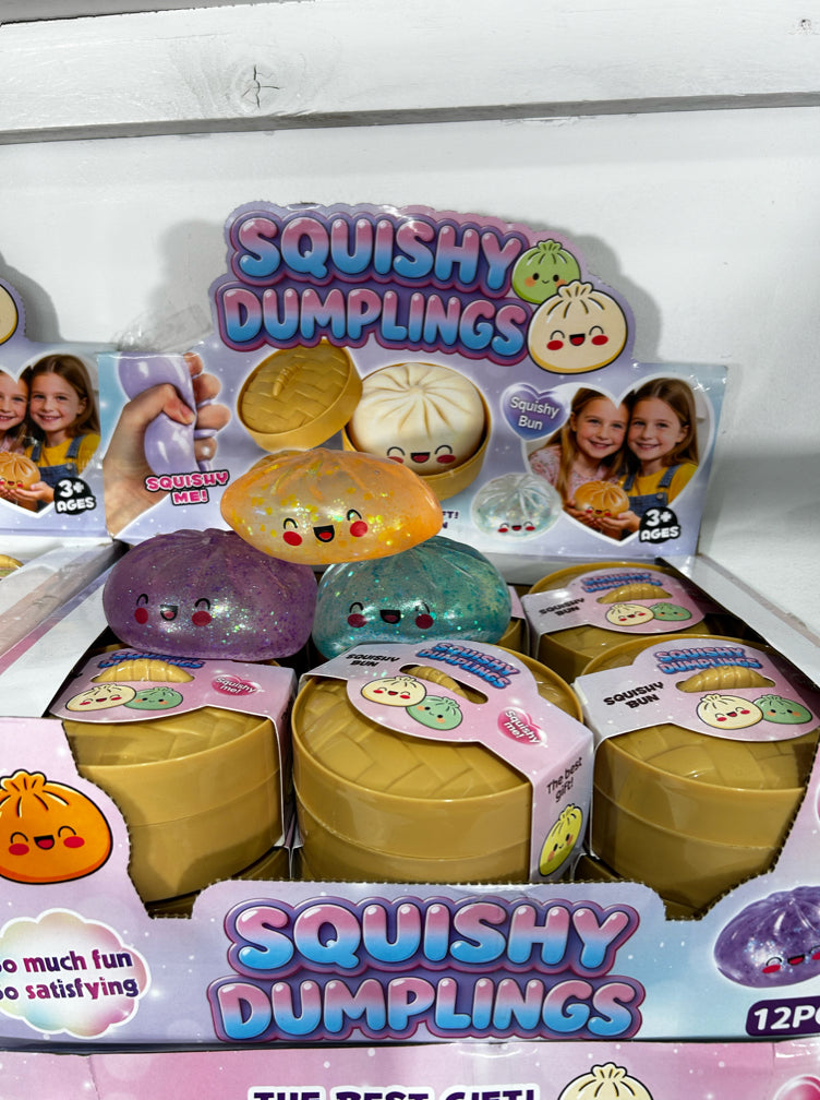 Set of 3 Ultra Slow Rising Glitter Crackle Squishy Dumplings (Asstd)