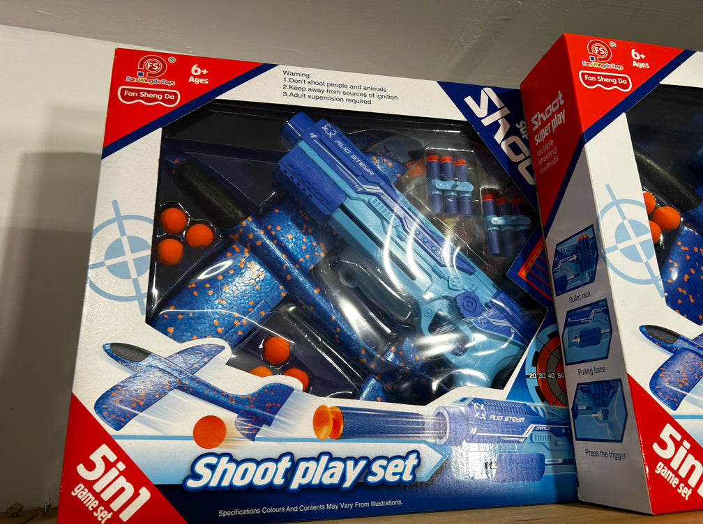 Foam Glider Plane & Gun Launcher Kit