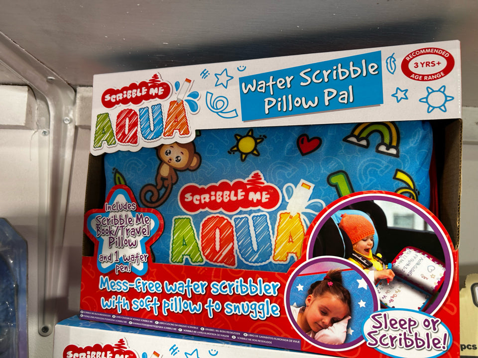 Aqua Scribble Me Pillow Pal