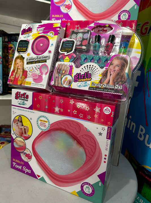 3pc Foot Spa Girls Glamour MEGA Bundle