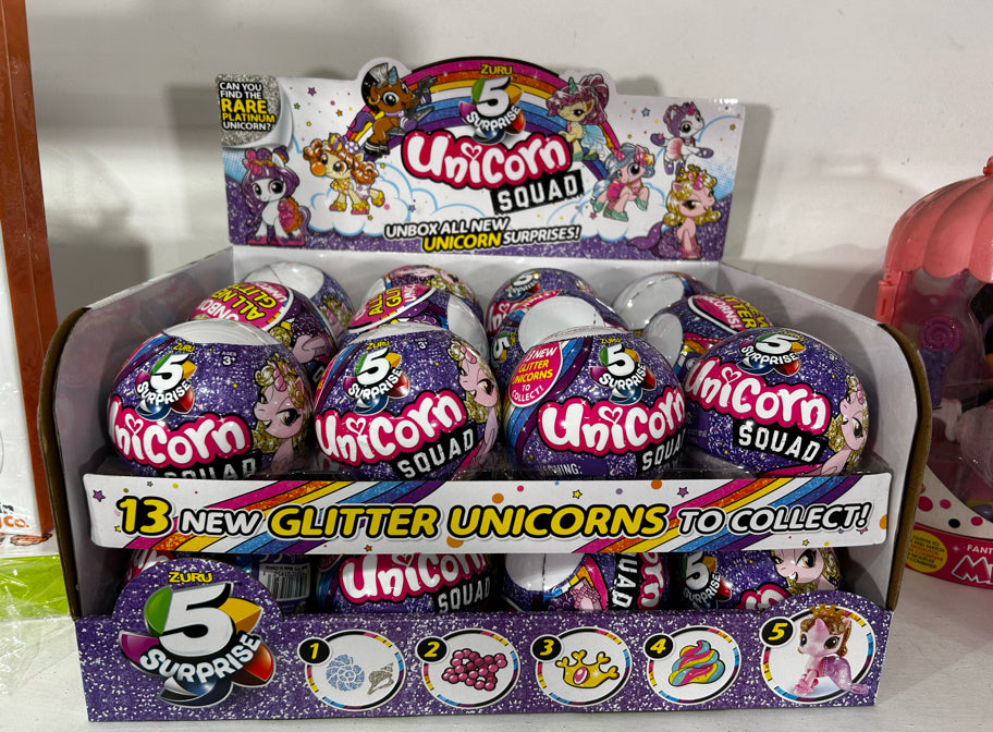 Set of 4 Unicorn Squad 5 Surprise Balls