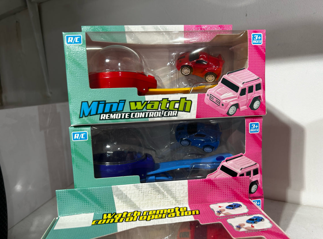 Pair of 2 RC Watch Controlled Mini Cars (Asstd)