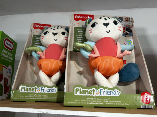Fisher Price Snow Leopard Plush Sensory Teddy