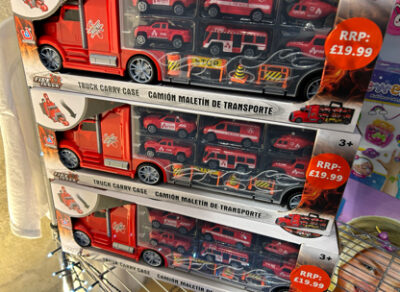 Fire Truck Carry Along Case with Cars