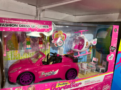 Beauty Sports Car & Helicopter Playset