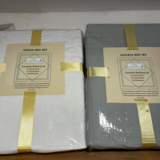Complete Microfibre Bedding Set - GREY SINGLE