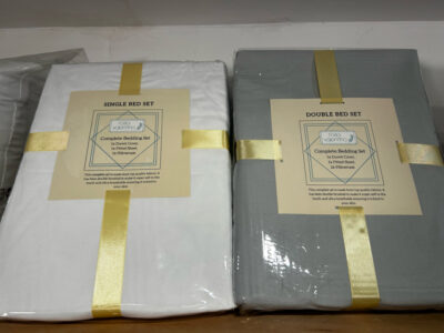 Complete Microfibre Bedding Set - GREY SINGLE